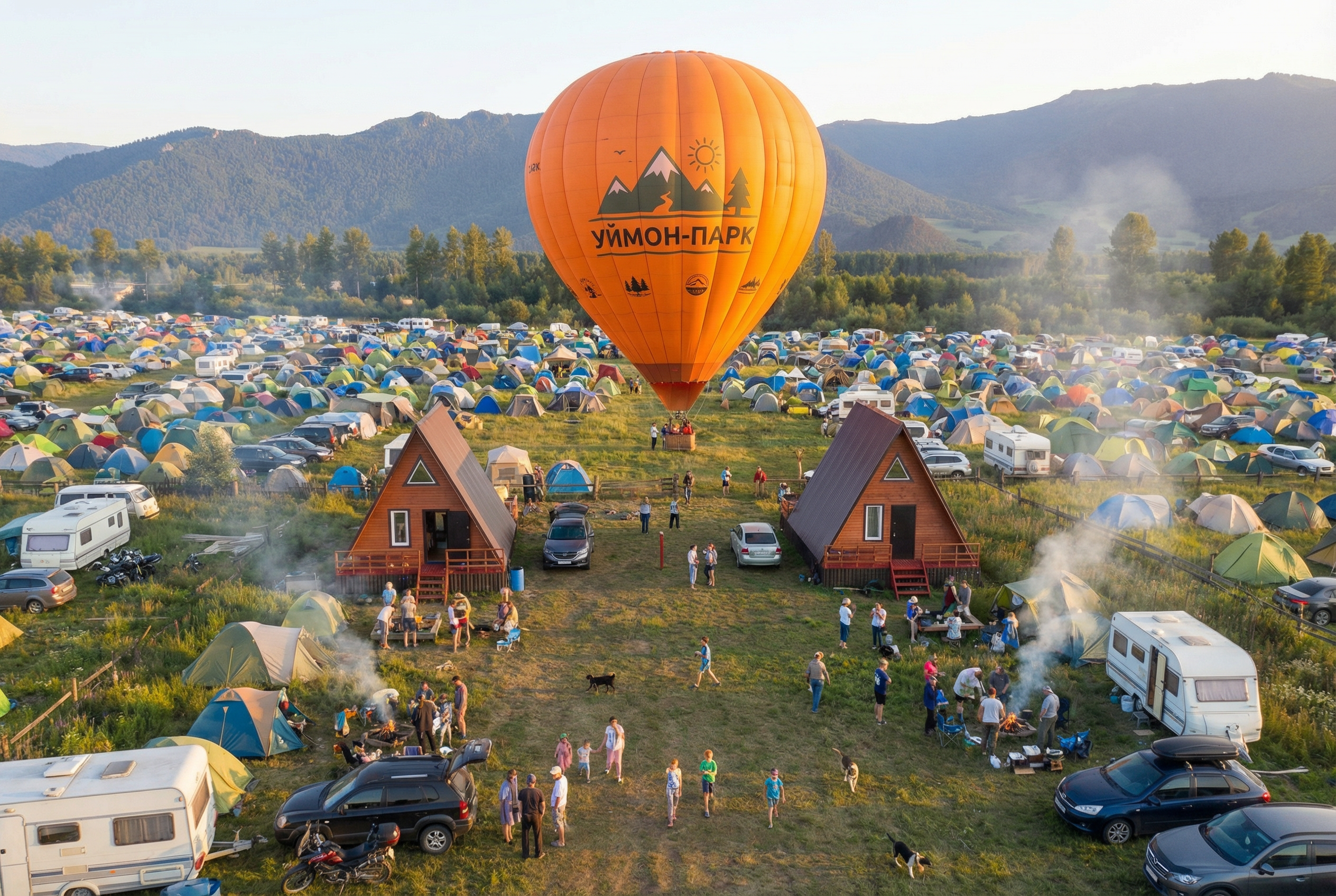 гостевые дома Уймон - Парк на горном алтае, воздушный шар